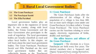 3. rural local government bodies | question answer | 6th standard - civics question answer