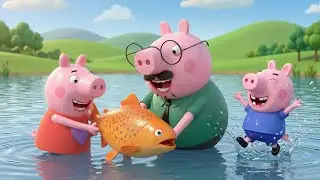 Peppa Pig Family Fishing Fun 🎣😄 | A Big Catch in the Lake | Peppa Pig Funny Animation