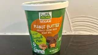Aldi Earth Grown Peanut Butter Chocolatey Covered Dessert Bites #veganfoodtastetest #aldiearthgrown