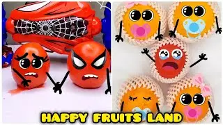 HAPPY FRUITS LAND#happyfruitsland #funny #fruits #cartoon 