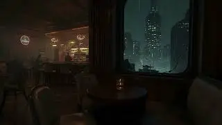 You are Alone in a Smoky Bar Watching Civilization Fall - Bar 2100 Cinematic Jazz Ambience