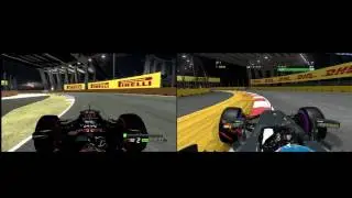 F1 2012 VS F1 2016 in singapore
