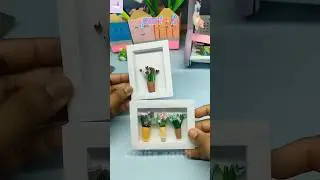 miniature flower pot part-2 🥰 #diy #craft #miniature #papercraft #flowers #flowerpot