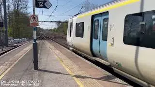 Trains at Huntingdon, East Coast Main Line, 11/04/25