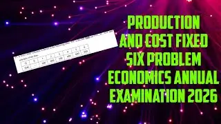 2nd PUC Economics Production and Cost Fixed 6 Marks Problem 2026 Annual Examination 