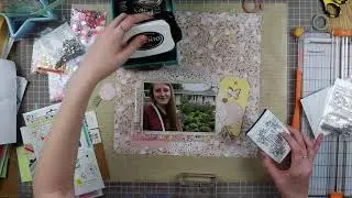 12x12 Statement Layout - An Emotional Goodbye // Shaker Layer Tutorial