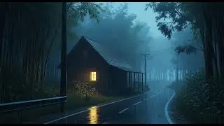 Sleep with Heavy Rain and Thunder Sounds BLACK SCREEN - Dark Screen Nature Sounds - Sleep & Relax