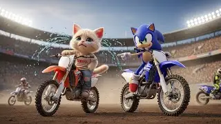 Cream Cat Outspeeds Sonic?! 3 Things He Does Better in Dirt Bike Racing 🏍️⚡