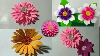 How to make beautiful flower with paper- making paper flowers step by step 🌻🌻