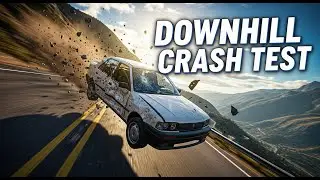 Downhill Crash Test in BeamNG.drive &mdash; Extreme Mountain Drops!