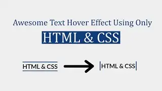 Awesome Text Hover Effect  HTML , CSS