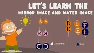 Mirror image and water image of English alphabets  .std 7 maths activity