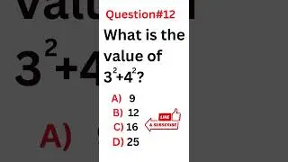 SAT MATH MCQS No.12: SAT MATH MCQS Practice: #satexam #satexamprep #satmath #usa #uk