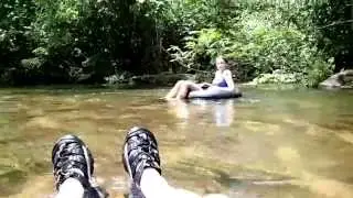 River Tubing Rock Sliding at Cockscomb Wildlife Sanctuary in Belize