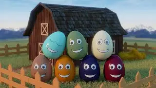 Learning Colors and Numbers Song | Colorful Eggs on the Farm
