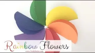 Easy Rainbow Paper Flowers - Construction Paper Crafts for Kids