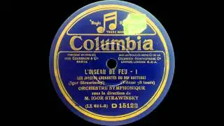 Stravinsky conducts his Firebird Suite of 1911 + Berceuse and Finale of 1919 (recording 1928)