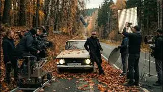 На съемках Москвича 412 