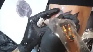 Golden anchor tattoo