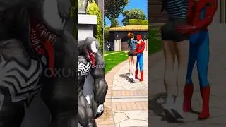SPIDER-MAN SAVING GIRLFRIEND FROM VENOM! VENOM CHEATED #gta5 #shorts #spiderman #534