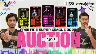 FREE FIRE SUPER LEAGUE 2026 AUCTION DAY 2  | PRESENTED BY HYPERNOVA | @FreeFireEsportsPakistan
