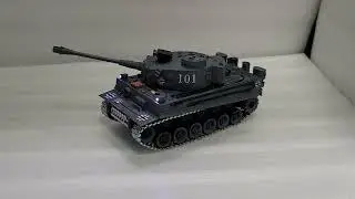 RC Tank 1/18 2.4G Metal Track  Tiger German tank model test video