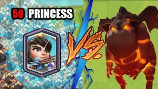 50 Princess vs Lava Hound | Insane Clash Royale | Super Clash Royale  Challenge #princess