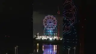 Dubai New Year Eve Ferry Wheel Dubai Marina Drone Show