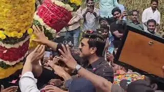 MASS Sendoff celebrations at Vizag One &only 𝐆𝐋𝐎𝐁𝐀𝐋 𝐒𝐓𝐀𝐑 @AlwaysRamCharan ❤️&zwj;🔥❤️#GlobalStarRamCharan