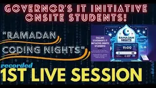 1st Live Session complete lecture | 