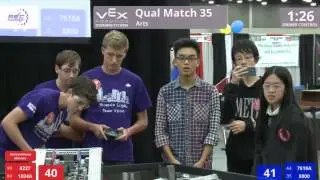 VEX Worlds 2016 - VRC High School - Arts - Qual 35 (8227 1034A) 190 vs 195 (7618A 8800)