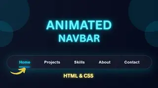 Modern Navbar with Neon Glow Hover Animation | HTML CSS Tutorial