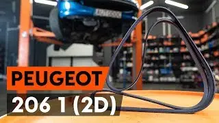 Kuinka vaihtaa moniurahihna PEUGEOT 206 1 (2D) -merkkiseen autoon [AUTODOC -OHJEVIDEO]