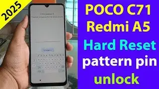 POCO C71 REDMI A5 HARD RESET PATTERN PIN UNLOCK 🔓🔓🔓 WITHOUT PC 💯% WORKING #viral #trending 