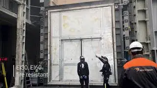 Doorson Fire testing &ndash; Fire automatic sliding door
