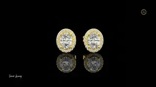 Diamond Luxe Oval Halo Stud Earrings#Viral#Trending#FYP#ring #Viralvideo#Earring#Newvideo#ring