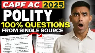 Every Polity Question in CAPF AC 2025 Came from ONE Book! Let&rsquo;s find 