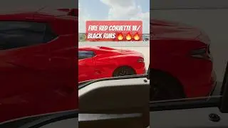 Red C8 Corvette W/ Black Rims #corvettefans #texascars #corvetteclub #roadto500subscribe #corvette