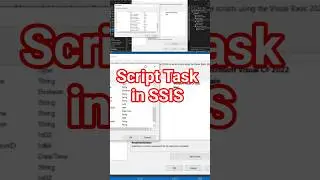 Script Task in SSIS | SSIS Tutorial. #education #tranding #coding #subscribe #databaseconcepts