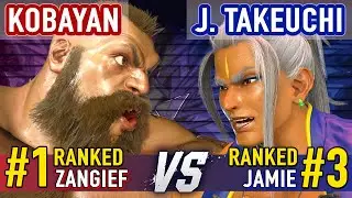 SF6 ▰ KOBAYAN (#1 Ranked Zangief) vs JOHN TAKEUCHI (#3 Ranked Jamie) ▰ SF6 High Level Gameplay