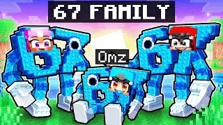Adopted by Secret 67 Brainrot Family in Minecraft!