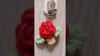 Rose 🌹 #rose #flowers #macrame #macrametutorial #macrameflower #art #tutorial #handmade #diy #cute