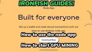 How to install and use IRONFISH node app, and how to GPU MINE IRONFISH with HIVE OS