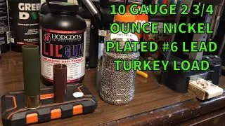 10 Gauge 2 3/4 Ounce Nickel Plated Lead #6 Turkey Load