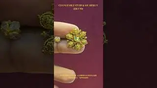 CHAGEABLE EARRINGS 916 22KT CZ DESIGN FOLLOW AASHIRWADJEWELLERSAMBERPET#gold#changeableearringsstuds