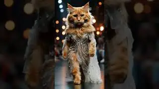 Serving looks that sparkle and shine. ✨ #catfashion #aicatwalk #bougiecat #catattitude #classycat