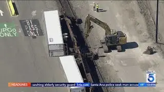 Train derails in City of Industry