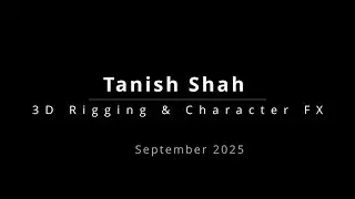 3D Rigging Showreel, September 2025