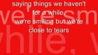 for the first time - the scrip, lyrics on screen