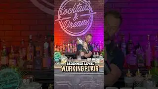Flair Bartending 101- Beginner Level Multi Object Working Flair Pour. #flairbartender #bartender